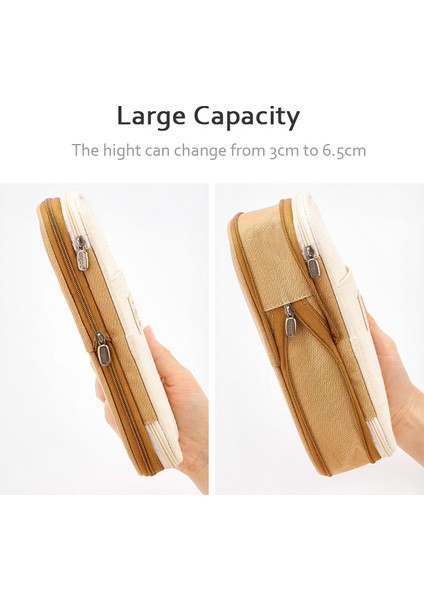 Mavi Beyaz Tarzı Yaratıcı Kilitli Kalem Kutusu Katlanabilir Kanvas Kırtasiye Saklama Kalem Çantası Organizatör Makyaj Seyahat Öğrenci Okul Malzemeleri (Yurt Dışından) indirimleri