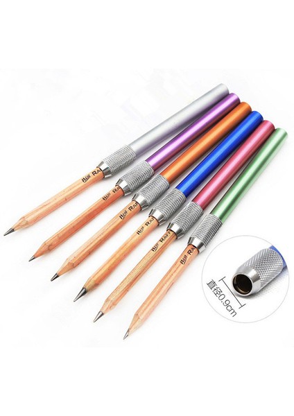No.3 Tarzı Metal Alüminyum 6 Renkli Gevşek Çizim Kollu Uzatma Çubuğu Kalem Uzatıcı Bağlantı Elemanı (Yurt Dışından) fırsatları