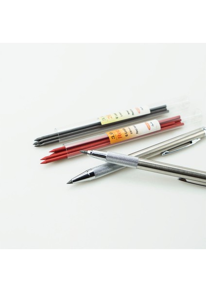 3.0 Kırmızı Stil Tam Metal Mekanik Kurşun Kalem Kalem Tutucu Çelik Kırmızı Hb 2b Kurşun Dolum Ofis Okul Malzemeleri Tedarikleri - Staedtler Değil (Yurt Dışından) fırsatları