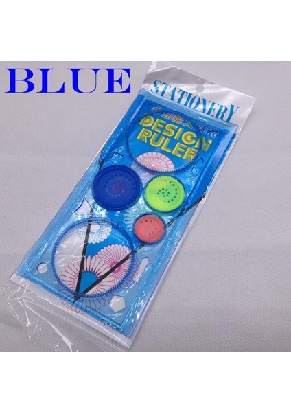 Mavi Stil Öğrenci Çizim Seti Yaratıcı Hediye Lotu ile Spirografik Geometrik Cetvel Öğrenme Çizim Aracı Kırtasiye (Yurt Dışından)