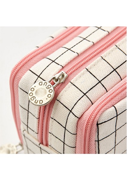 Ingiliz Izgara Stili Sevimli Izgara Kalem Kutusu Kawaii Bez Kalem Kutusu Çantası Öğrenciler Için Büyük Kapasiteli Kırtasiye Kılıfı Yaratıcı Okul Malzemeleri Yeni (Yurt Dışından) indirimleri