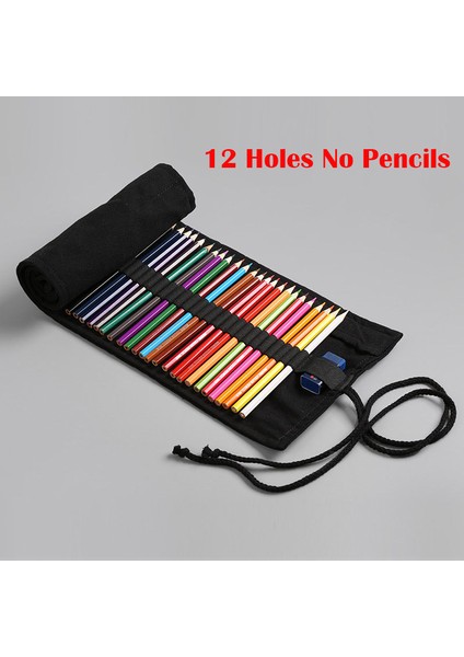 12 Delikli Kalem Stili Yok Okul Kalem Kutusu Sevimli Kanvas Kalem Çantası Kalem Kutusu Kawaii Büyük Ceza Kutusu Için Kızlar Erkekler Sevimli Kalem Kutusu Kirtasiye (Yurt Dışından)