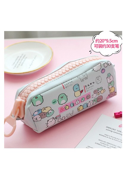 No.2 Tarzı Sevimli Karikatür Sumikko Gurashi Pu Büyük Kapasiteli Kalem Çantası Kılıfı Kalemlik Okul Öğrencisi Için Fermuarlı Organizer (Yurt Dışından)