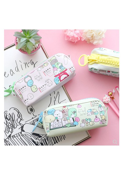 No.2 Tarzı Sevimli Karikatür Sumikko Gurashi Pu Büyük Kapasiteli Kalem Çantası Kılıfı Kalemlik Okul Öğrencisi Için Fermuarlı Organizer (Yurt Dışından) modelleri