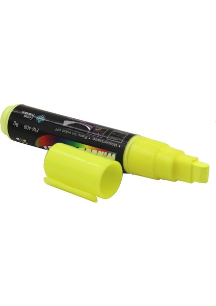 Sarı Düz Uçlu Fluoresan Sıvı Tebeşir Kalemi Marker Kalem - Chalkboard Sticker, Etiket, Pencere, Bardak Için (Yurt Dışından)
