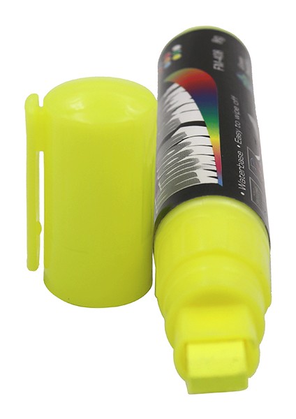 Sarı Düz Uçlu Fluoresan Sıvı Tebeşir Kalemi Marker Kalem - Chalkboard Sticker, Etiket, Pencere, Bardak Için (Yurt Dışından)