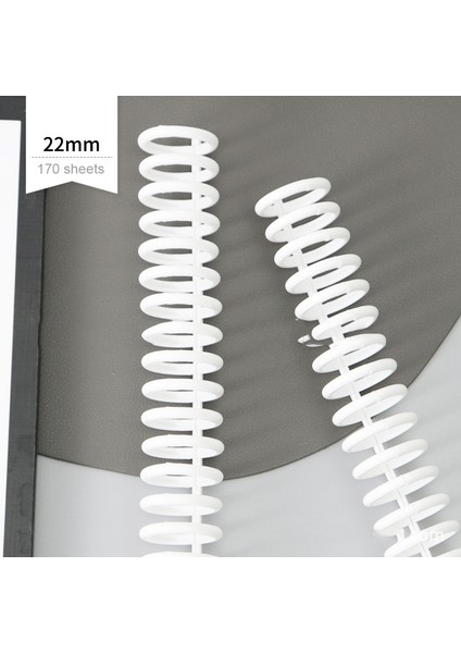 22MM Beyaz Stil A4 Halkalı Spiral Bağlama Şeridi Plastik Gevşek Yaprak Halka Dosya Bağlama Şeridi Bağlayıcı Planlayıcı Aksesuarları Okul Halka Spiral Bağlama (Yurt Dışından)
