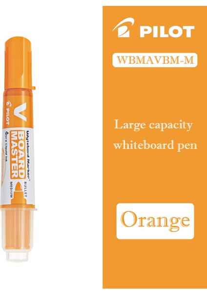 Turuncu Tarzı Ilot Büyük Kapasiteli Beyaz Tahta Kalem Yuvarlak Uç Wbmavbm Renk Su Bazlı Güvenlik Işaretleyici Dolumla Değiştirilebilir (Yurt Dışından)