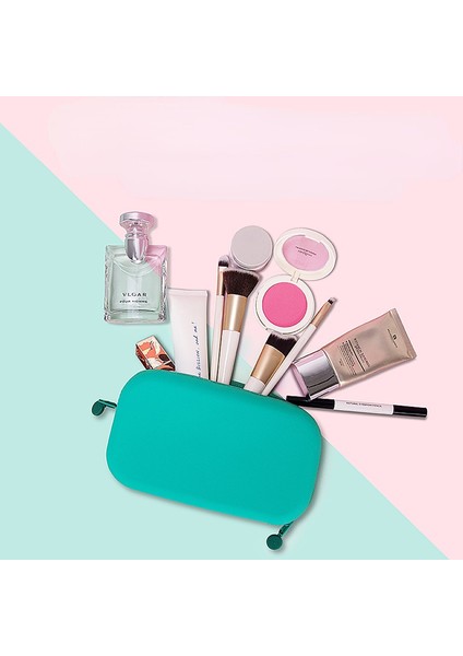 Yeşil (Küçük) Stil Kalem Kutusu Silikon Güzel Basit Kozmetik Çanta Kalem Kutusu Kırtasiye Kutusu Depolama Çantası Yaratıcı Dly Kalem Kutusu Renkli Tatlar (Yurt Dışından) fırsatları