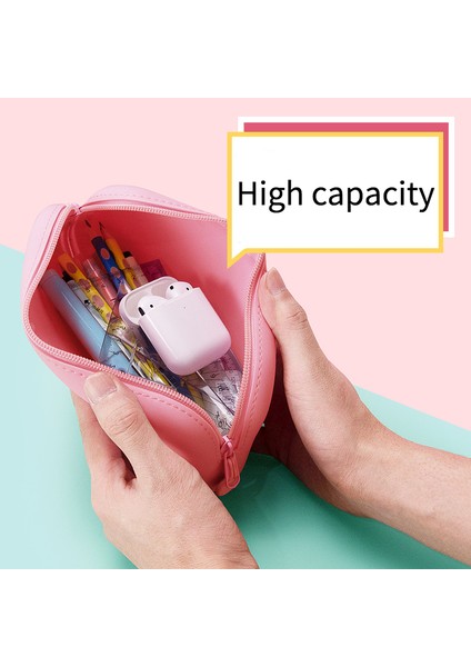 Yeşil (Küçük) Stil Kalem Kutusu Silikon Güzel Basit Kozmetik Çanta Kalem Kutusu Kırtasiye Kutusu Depolama Çantası Yaratıcı Dly Kalem Kutusu Renkli Tatlar (Yurt Dışından) indirimleri