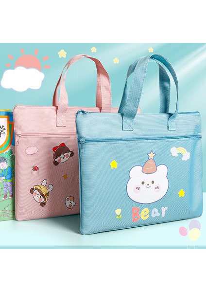 A2 Kız Stili Taşınabilir Bilgi Çantası Öğrenci A4 Dosya Çantası Sevimli Kalem Kutusu Karikatür Kumaş Dershane Çantası Okul Malzemeleri Saklama Çantası Çocuk El Çantası (Yurt Dışından) modelleri