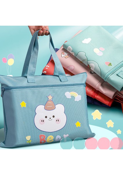 A2 Kız Stili Taşınabilir Bilgi Çantası Öğrenci A4 Dosya Çantası Sevimli Kalem Kutusu Karikatür Kumaş Dershane Çantası Okul Malzemeleri Saklama Çantası Çocuk El Çantası (Yurt Dışından) fırsatları