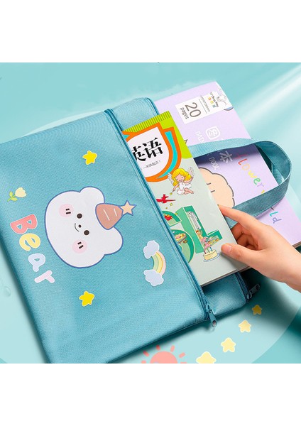 A2 Kız Stili Taşınabilir Bilgi Çantası Öğrenci A4 Dosya Çantası Sevimli Kalem Kutusu Karikatür Kumaş Dershane Çantası Okul Malzemeleri Saklama Çantası Çocuk El Çantası (Yurt Dışından) indirimleri