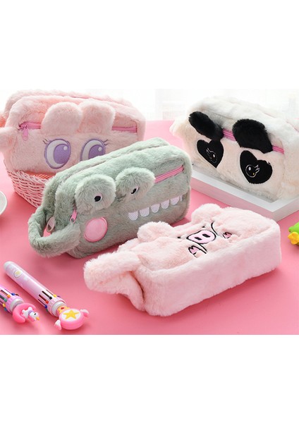 Tavşan Tarzı Sevimli Peluş Hayvan Kalem Çantası Komik Kawaii Panda Tavşan Yüksek Kapasiteli Öğrenci Kalem Kutusu Kalemlik Okul Malzemeleri (Yurt Dışından) fiyatları