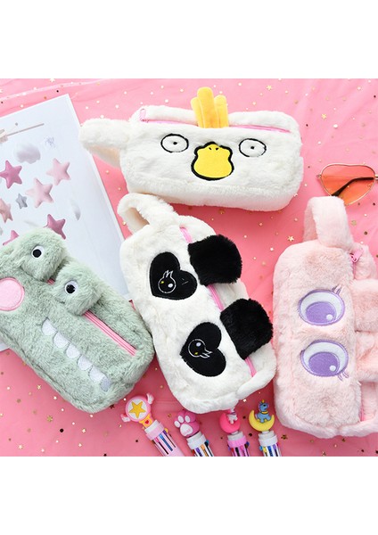 Tavşan Tarzı Sevimli Peluş Hayvan Kalem Çantası Komik Kawaii Panda Tavşan Yüksek Kapasiteli Öğrenci Kalem Kutusu Kalemlik Okul Malzemeleri (Yurt Dışından) modelleri