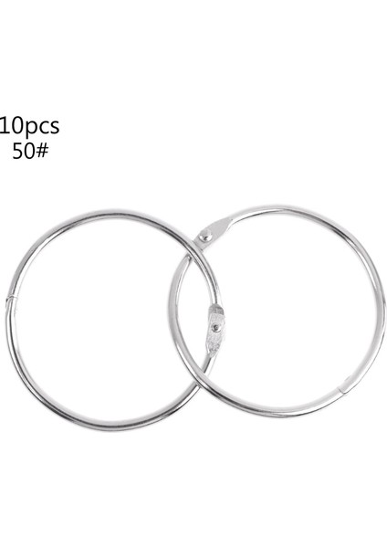 50-43MM Tarzı Metal Bağlayıcı Halka Gevşek Yaprak Kitap Bağlayıcı Halka Çok Fonksiyonlu Anahtarlık Halka Ofis Bağlama Malzemesi (Yurt Dışından)