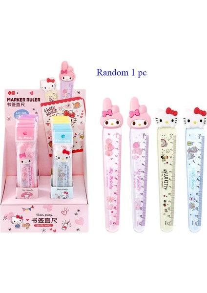 Cetvel Rastgele 1 Adet Tarzı Sevimli 12CM Şeffaf Plastik Düz Cetvel Karikatür Kedi Melodi Yaratıcı Ayraç Sevimli Öğrenci Kırtasiye Çocuk Hediyesi (Yurt Dışından)