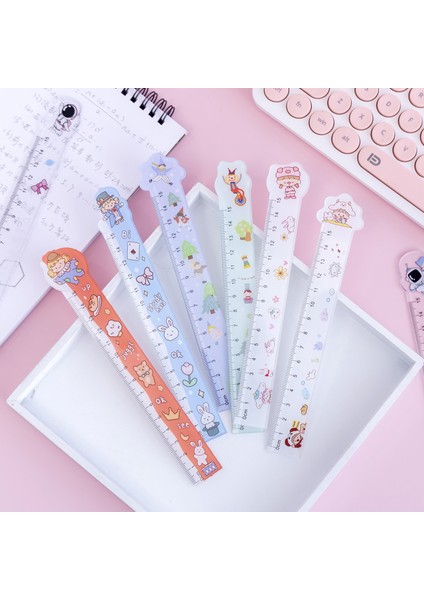 C-Rastgele 1 Adet Tarzı 15CM Sevimli Küçük Taze Karikatür Öğrenci Çizimi Kawaii Cetvel Çok Fonksiyonlu Kendin Yap Çizim Cetveli Öğrenci Ofis Okul Kırtasiye (Yurt Dışından) fırsatları