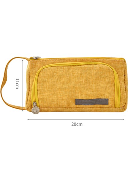 Sarı Stil Sevimli Kalem Kutusu Kawaii Büyük Kapasiteli Kalemlik Okul Kalem Kutusu Taşınabilir Kalem Çantası Kalemler Pouool Kalem Kutusu Kırtasiye (Yurt Dışından)