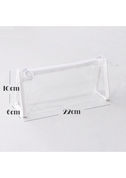 S Tarzı Şeffaf Kalem Kutusu Kawaii Kore Stili Kozmetik Saklama Okul Malzemeleri Papeterie (Yurt Dışından)