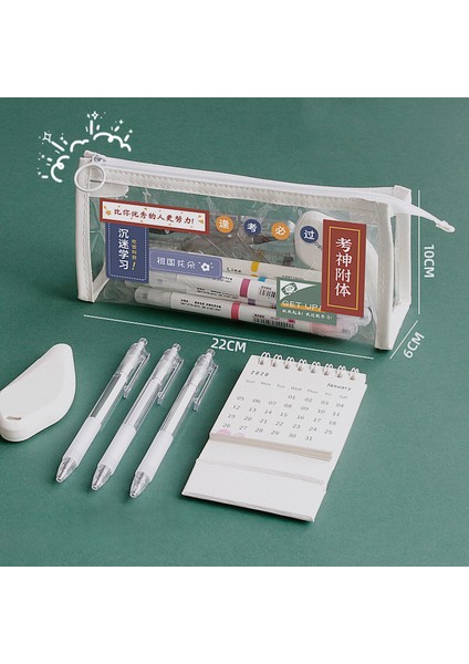 S Tarzı Şeffaf Kalem Kutusu Kawaii Kore Stili Kozmetik Saklama Okul Malzemeleri Papeterie (Yurt Dışından) indirimleri