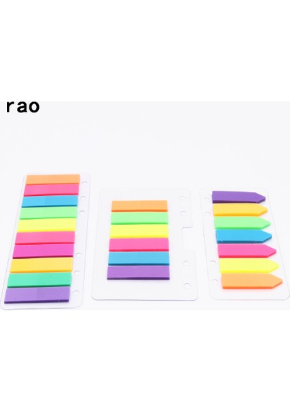 Bir Stil Floresan Renkli Not Defteri Kendinden Yapışkanlı Yapışkanlı Notlar Ayraç Point It Marker Memo Sticker Kağıt Okul Ofis Malzemeleri (Yurt Dışından)