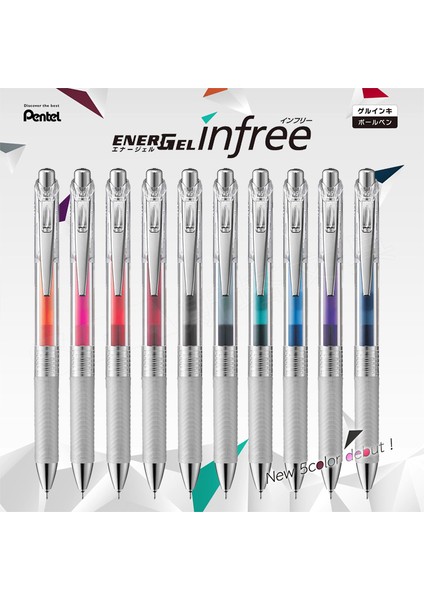 Gri Tarzı Yeni Renkli Japon Pentel Hızlı Kuruyan Jel Kalem BLN75TL 10 Renk Mevcut Iş Ofis Imza Kalemi (Yurt Dışından) fiyatları