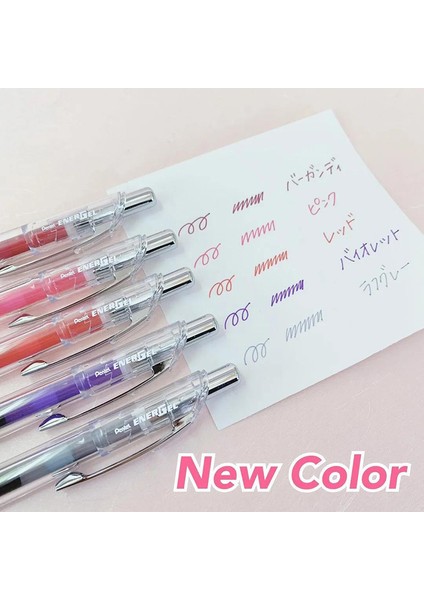 Gri Tarzı Yeni Renkli Japon Pentel Hızlı Kuruyan Jel Kalem BLN75TL 10 Renk Mevcut Iş Ofis Imza Kalemi (Yurt Dışından) fırsatları