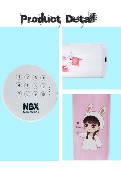 Hayvan Stili Gülümse Nbx Kalem Kutuları Şifreli Çizgi Film Desen Kalemlik Büyük Kapasiteli Kırtasiye Kutusu Ev Ofis Okul Depolama Çantası (Yurt Dışından) modelleri