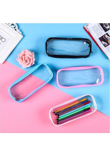 Stil5-Mavi Stil Yeni Basit Stil Şeffaf Pvc Kalem Kutusu Yaratıcı Kore Kırtasiye Okul Ofis Malzemeleri Kılıfı Depolama Kalem Çantası (Yurt Dışından) fiyatları