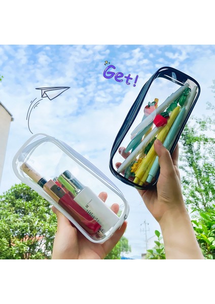 Stil5-Mavi Stil Yeni Basit Stil Şeffaf Pvc Kalem Kutusu Yaratıcı Kore Kırtasiye Okul Ofis Malzemeleri Kılıfı Depolama Kalem Çantası (Yurt Dışından) modelleri