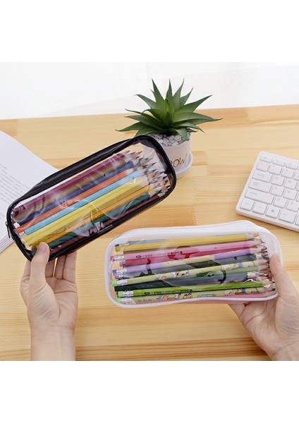 Stil5-Mavi Stil Yeni Basit Stil Şeffaf Pvc Kalem Kutusu Yaratıcı Kore Kırtasiye Okul Ofis Malzemeleri Kılıfı Depolama Kalem Çantası (Yurt Dışından) fırsatları