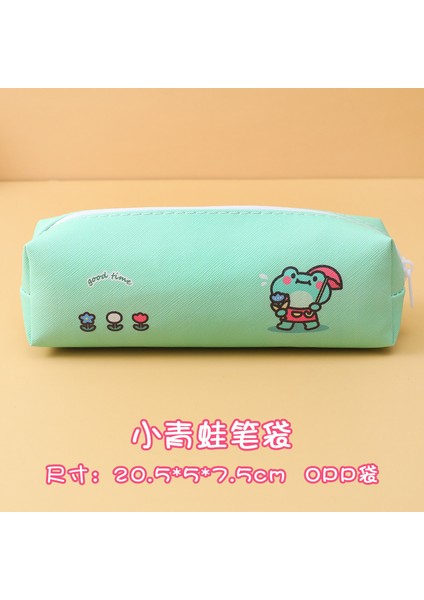 Açık Gri Tarzı Karikatür Pu Büyük Kapasiteli Kalem Kutusu Şirin Kız Kalp Saklama Kırtasiye Kutusu Öğrenci Şık Basit Kalem Kutusu (Yurt Dışından)