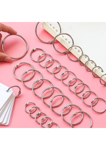 80MM Tarzı Metal Cetvel Halkası Gevşek Yaprak Kitap Cetvel Halkası Çok Fonksiyonlu Anahtarlık Çember Kitap Cetvel Halkası Ofis Bağlama Malzemesi (Yurt Dışından) fiyatları