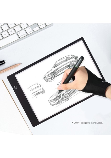 Bostougeehuionwacom Gra Çizim Tabletleri Için Iki Parmaklı Beden Ayarlı Çizim Eldiveni Sanatçı Tablet Çizim Eldiveni (Yurt Dışından) fırsatları
