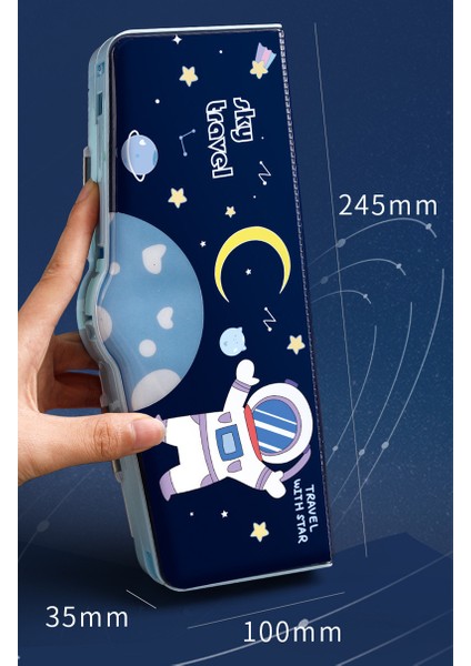 Çift Taraflı B2 Stili Deforme Sevimli Kalem Kutusu Okul Kırtasiye Saklama Kutusu Çizgi Film Kalem Kutusu Plastik Kalem Kutusu Çocuklar Öğrenci Okul Malzemeleri (Yurt Dışından) fırsatları