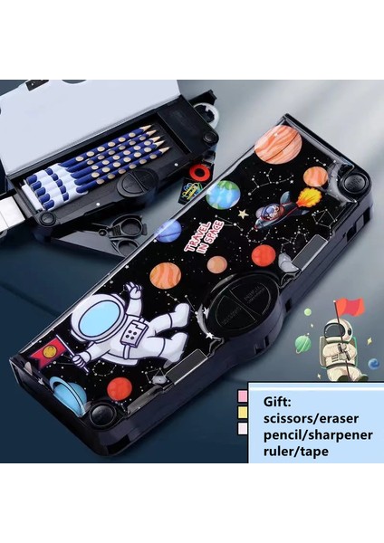 Çift Taraflı B2 Stili Deforme Sevimli Kalem Kutusu Okul Kırtasiye Saklama Kutusu Çizgi Film Kalem Kutusu Plastik Kalem Kutusu Çocuklar Öğrenci Okul Malzemeleri (Yurt Dışından) indirimleri