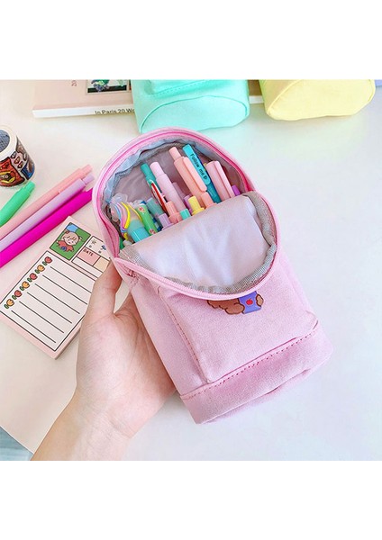 No.4 Tarzı Sevimli Kalem Kutuları Kırtasiye Kalem Kutusu Okul Malzemeleri Broş Kanvas Kalem Kutusu Büyük Kapasiteli Şirin Okul Kalemlikleri (Yurt Dışından) indirimleri