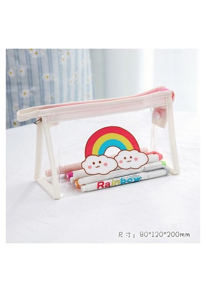 No.8 Stili Sevimli Ayı Hayvan Şeffaf Kalem Kutusu Ofis Için Büyük Kapasiteli Kalem Çantası Malzeme Escolar Kawaii Kırtasiye Okul Malzemeleri (Yurt Dışından)