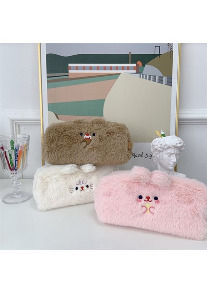 B Tarzı Sevimli Kawaii Peluş Yüksek Kapasiteli Kalem Kutusu Okul Malzemeleri Için Ayı Tasarımlı Kılıf (Yurt Dışından) fiyatları