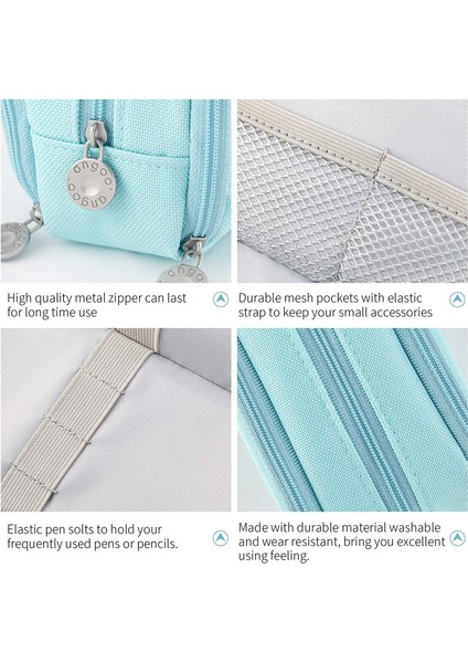 Siyah Stil Okul Için En Iyi Hediye Kawaii Kalem Kutusu Sevimli Kore Kırtasiye Kalem Kutusu Saklama Çantası - Çok Katmanlı Tuval Kalem Çantası (Yurt Dışından) indirimleri