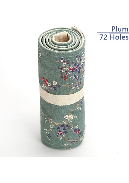 Erik 72 Tarzı Yaratıcı Delikli Renkli Kalem Kutusu Tuval Rulo Kılıf Makyaj Kozmetik Fırça Kalem Depolama Kutusu Çanta Okul Kırtasiye (Yurt Dışından)