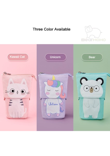 Tek Boynuzlu At Tarzı Sevimli Kedi Kalem Kutusu Kawaii Kalem Kutusu Teleskopik Kalem Tutucu Okul Malzemeleri Öğrenci Kırtasiye Kız Okul Seti Trousse Scolaire (Yurt Dışından) modelleri