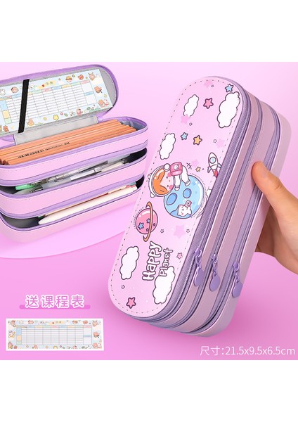 Bir Stil Çizgi Film Büyük Kapasiteli 3 Katlı Kalem Kutusu Sevimli Kız Şirin Kalem Çantası Kalem Çantası Kalem Çantaları Öğrenci Koreli Kırtasiye (Yurt Dışından)