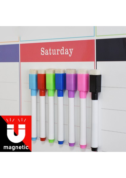 C 8 Farklı Renk Stili 8 Parça Renkli Siyah Okul Sınıfı Malzemeleri Manyetik Beyaz Tahta Kalem Markörleri Kuru Silgi Sayfalar Çocukların Çizim Kalemi (Yurt Dışından) fırsatları