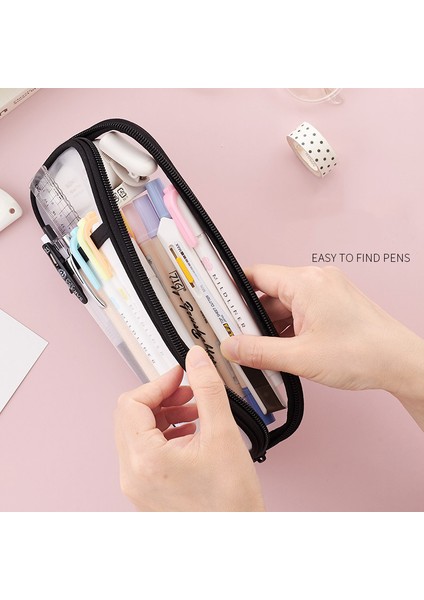 Açık Mavi Tarzı 1 Adet Angoo Şeffaf File Kalem Kutusu Kalem Çantası Yaz Dondurma Renkli Depolama Kılıfı Organizatör Okul Seyahat Için F452 (Yurt Dışından) fırsatları