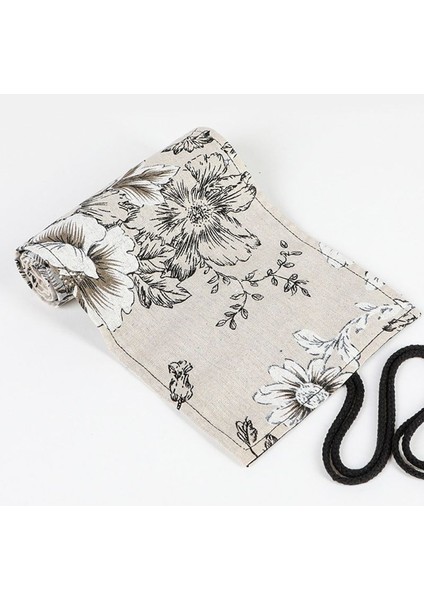 48 Delik Stili Papatya Delikli Tuval Rulo Kalem Perde Kalem Çantası Makyaj Sarma (Yurt Dışından) modelleri