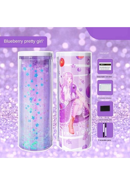 Stil 22 Stil Kalem Kutusu Şeffaf Sıvı Hareketli Kalem Kutuları Nbx Çok Fonksiyonlu Kalem Kutusu Yaratıcı Silindirik Kalem Kutusu Büyük Kapasiteli Çocuk (Yurt Dışından)