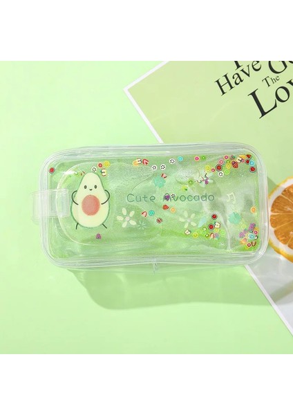 Yeşil Çanta Stili Yeni Çok Fonksiyonlu Kum Tarzı Kalem Kutusu Büyük Kapasiteli Kırtasiye Kutusu Yaratıcı Okul Malzemeleri Sevimli Kawaii Kalem Kutusu (Yurt Dışından)