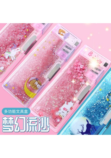 Yeşil Çanta Stili Yeni Çok Fonksiyonlu Kum Tarzı Kalem Kutusu Büyük Kapasiteli Kırtasiye Kutusu Yaratıcı Okul Malzemeleri Sevimli Kawaii Kalem Kutusu (Yurt Dışından) fırsatları